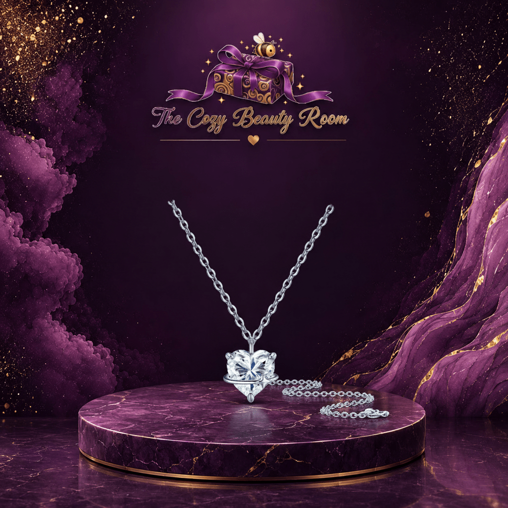 2CT Heart-Shaped Moissanite Necklace - 💜 The Cozy Beauty Room