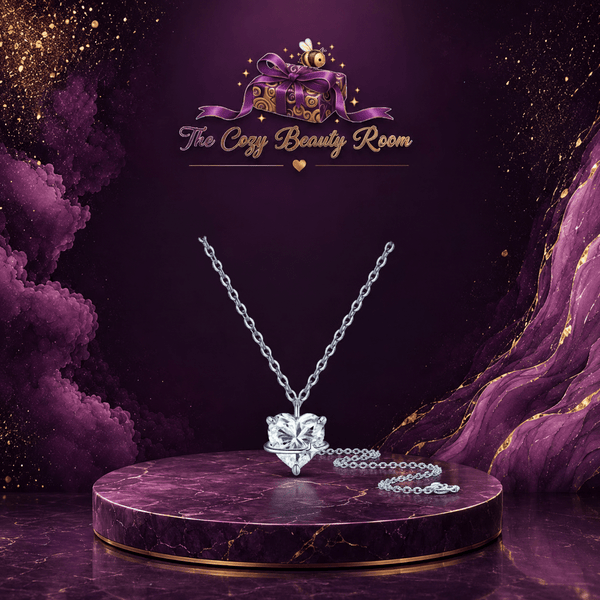 2CT Heart-Shaped Moissanite Necklace - 💜 The Cozy Beauty Room