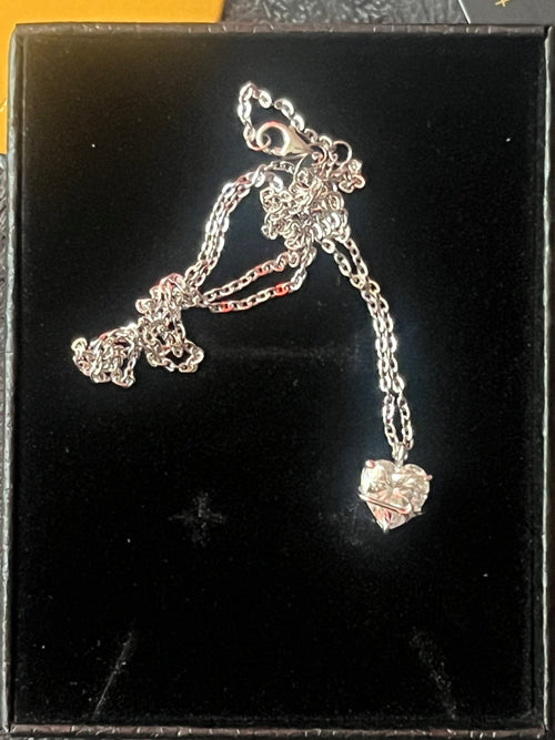 2CT Heart-Shaped Moissanite Necklace - 💜 The Cozy Beauty Room
