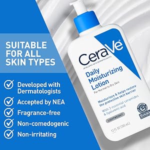 CeraVe Daily Moisturizing Lotion, Face and Body Lotion, Skin care, 19oz - 💜 The Cozy Beauty Room