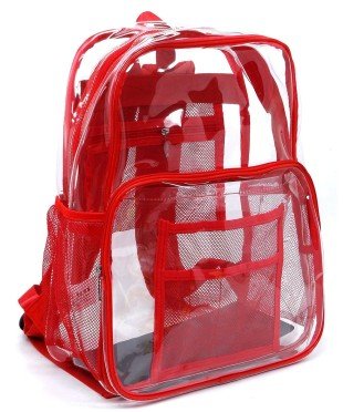 Clear Red Backpack ❤️ Cute & Chic Everyday Bag - 💜 The Cozy Beauty Room