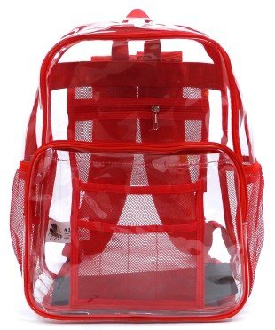 Clear Red Backpack ❤️ Cute & Chic Everyday Bag - 💜 The Cozy Beauty Room