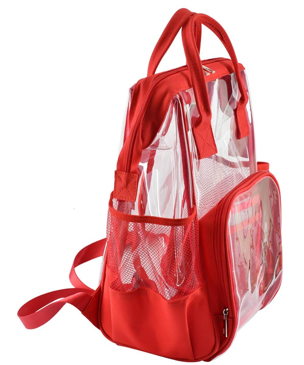 Clear Red Backpack ❤️ Stylish & Everyday Essential - 💜 The Cozy Beauty Room