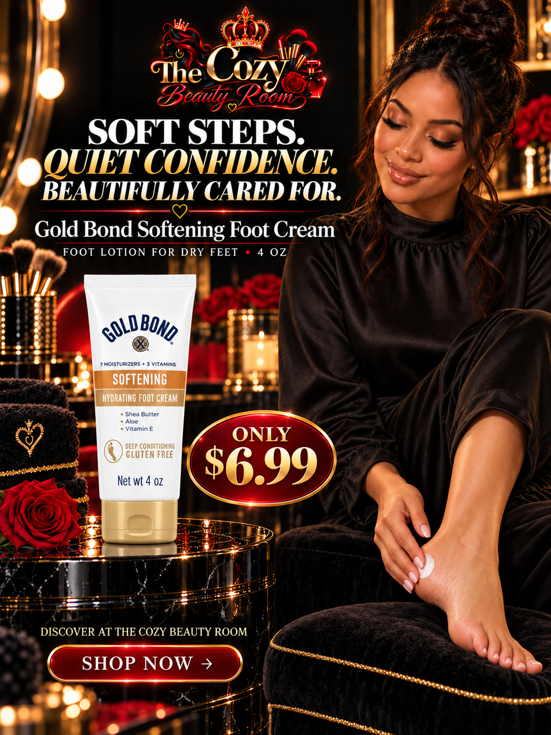Gold Bond Softening Foot Cream 4 oz - The Cozy Beauty Room