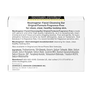 Neutrogena Original Fragrance-Free Facial Cleansing Bar, 3.5 oz - 💜 The Cozy Beauty Room