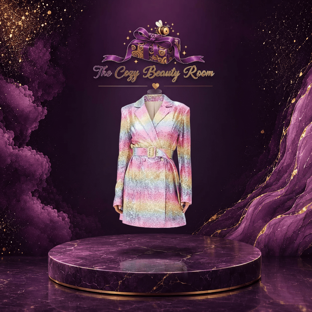 Rainbow Sequin Jacket Dress ✨🌈 | Make Your Entrance Sparkle - 💜 The Cozy Beauty Room