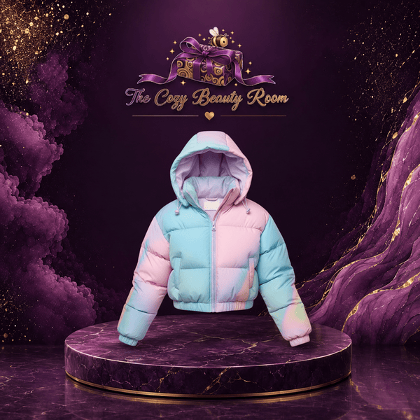Women's Long Sleeve Zip Up Hooded Multi Color Puffer Jacket - 💜 The Cozy Beauty Room